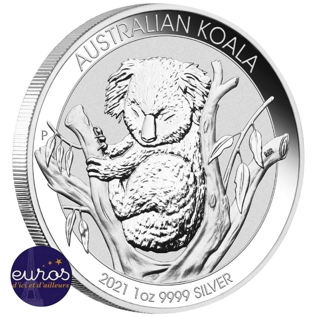 AUSTRALIE 2021 - 1$ AUD - KOALA - 1 oz argent 999,99‰ - Bullion Coin