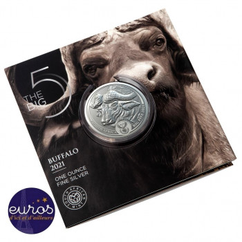 AFRIQUE du SUD 2021 - Big Five - Le Buffle - Argent 1 Oz - Bullion Coin (n°5)