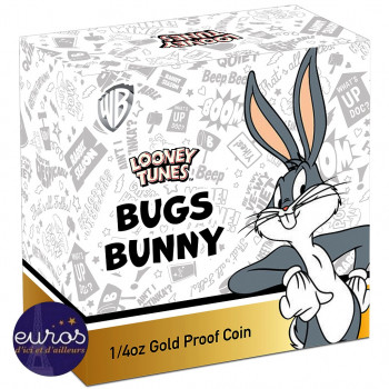 Revers de cette pièce d' 1/4oz or représentant le plus célébre des lapins : Bugs Bunny™