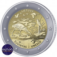 2 euros commémorative LITUANIE 2021 - Réserve de Biosphère de Zuvintas - UNC
