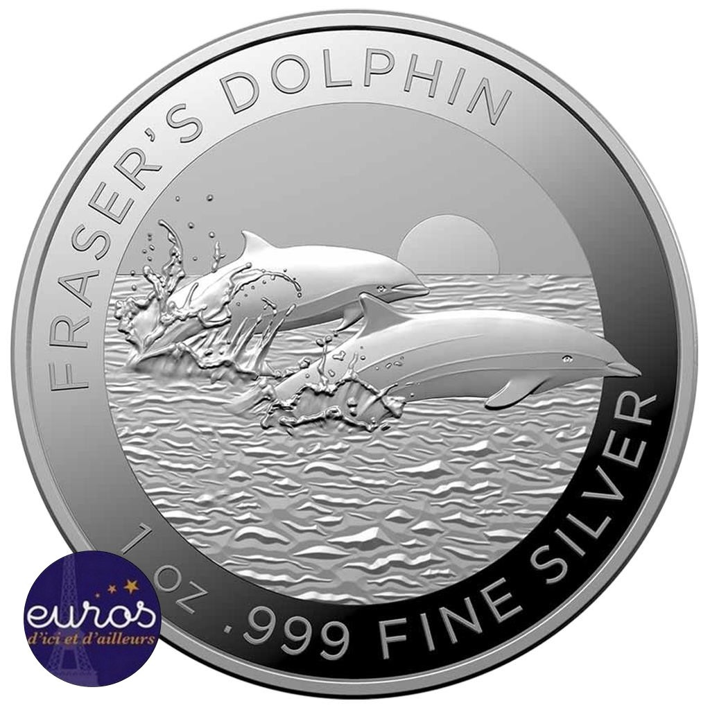 AUSTRALIE 2021 - 1$ AUD - Le Dauphin de Fraser - 1oz - Argent 999,99‰ - Bullion Coin