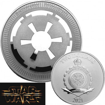 NIUE 2021 - 2$ NZD - The Galactic Empire™ - 1oz argent - Logo Star Wars™