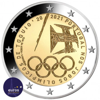 2 euros commémorative PORTUGAL 2021 - Jeux Olympiques à Tokyo - Belle Épreuve