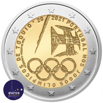 Coincard 2 euros commémorative FRANCE 2021 - Jeux Olympiques Paris 2024 -  Brillant Universel - Jaune 3/5