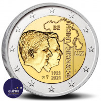 Pièce de 2 euros BELGIQUE 2021 - Version Française - Union économique belgo-luxembourgeoise (UEBL) - BU
