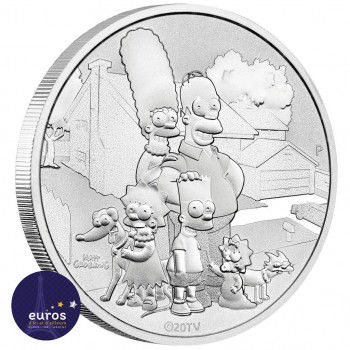 Avers de la pièce TUVALU 2021 - 1$ TVD - Les Simpsons™ Family - 1 oz argent 999‰