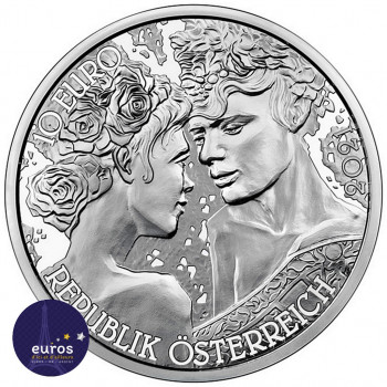 Blister 10 euros commémorative AUTRICHE 2021 - Langage des Fleurs : Rose (1/7) - Argent BU 925‰