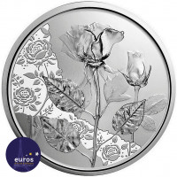 Avers de la pièce de 10 euros commémorative AUTRICHE 2021 - Langage des Fleurs : Rose (1/7) - Argent BU 925‰