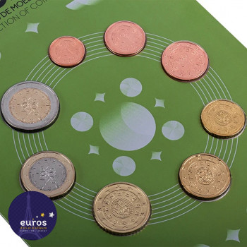 Avers série Portugal 20218 pièces 1 cent à 2 euros