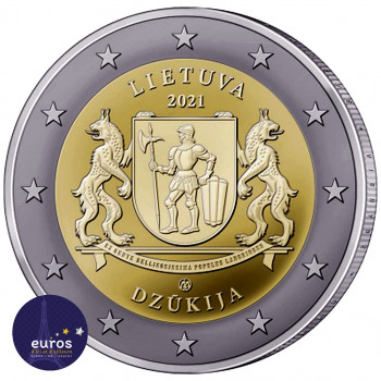 Coincard 2 euros commémorative LITUANIE 2021 - Dzūkija - Régions Ethnographiques Lituaniennes - BU