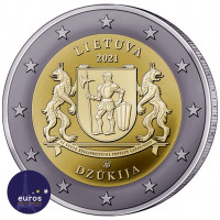 Pièce 2 euros commémorative LITUANIE 2021 - Dzūkija - Régions Ethnographiques Lituaniennes - Brillant Universel