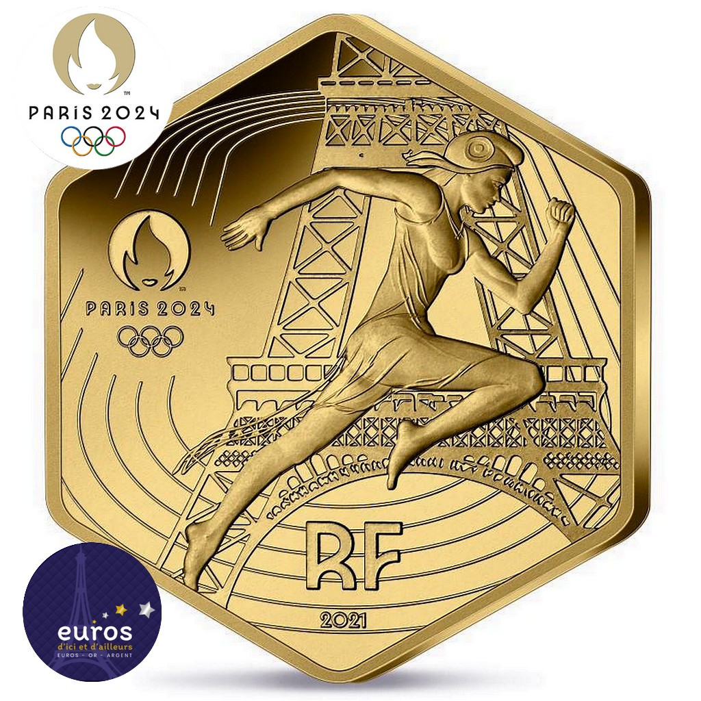 250 euros hexagonale FRANCE 2021 - Jeux Olympiques Paris 2024™ - Or pur 999‰