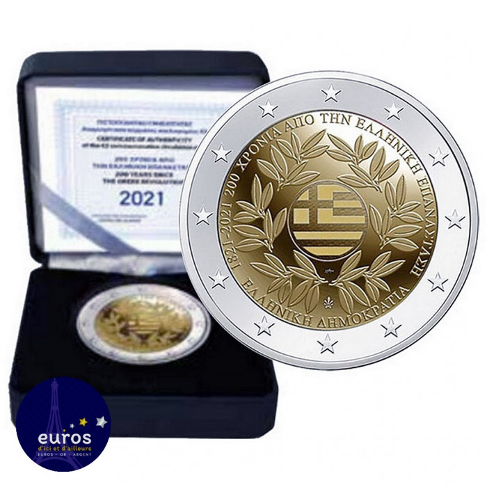 2 euros commémorative GRECE 2021 - 200 ans depuis la Révolution Grecque - Belle Épreuve