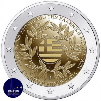 2 euros commémorative GRECE 2021 - 200 ans depuis la Révolution Grecque - Belle Épreuve