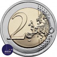Revers de la pièce de 2 euros commémoratives ESTONIE 2021 - Le Loup, Animal National - UNC