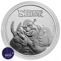 Avers de la pièce NIUE 2021 - 2 dollar NZD - Shrek™ sous capsule - 1oz argent - Premium Bullion Coin