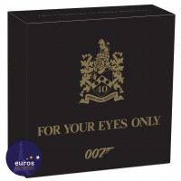 Fourreau de la pièce TUVALU 2021 - James Bond 007™ - For Your Eyes Only™ - Argent 999‰ - Belle Épreuve