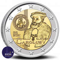 Pièce de 2 euros BELGIQUE 2021 - 500 ans des pièces de Charles Quint - BU