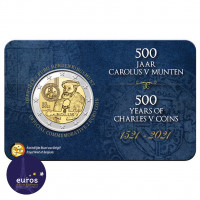 Coincard 2 euros BELGIQUE 2021 - Version Flamande - 500 ans des pièces de Charles Quint - BU