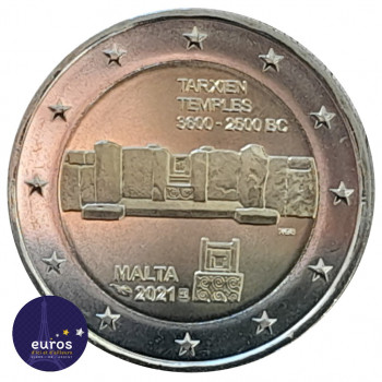 Coincard 2 euros commémorative MALTE 2021 - Tarxien - Mintmark MdP