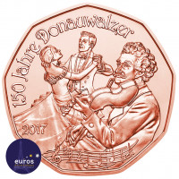 5 euros commémorative AUTRICHE 2017 - Valse du nouvel an - Cuivre - UNC