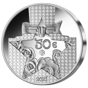 50 euros FRANCE 2021 - DIOR® - 5 oz argent - Excellence à la Française - Belle Épreuve