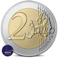 Revers de la pièce contenu dans le Coincard 2 euros commémorative FRANCE 2022 - Jacques CHIRAC - Brillant Universel