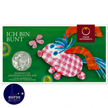 Blister incluant la pièce de 5 euros AUTRICHE 2022 - Little I-am-Me Easter Coin - Argent 925‰