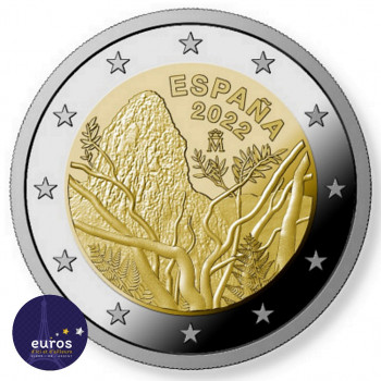 2 euros commémoratives ESPAGNE 2022 - Parc National de Garajonay - UNESCO - UNC