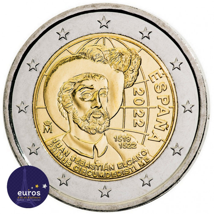 2 euros commémorative ESPAGNE 2022 - Juan Sebastian Elcano - UNC