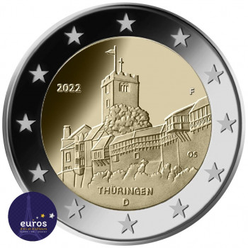 2 euros commémorative ALLEMAGNE 2022 - atelier F - Thüringen - UNC