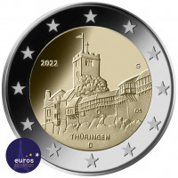 2 euros commémorative ALLEMAGNE 2022 - atelier G - Thüringen - UNC