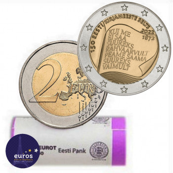 Rouleau 25 x 2 euros commémoratives ESTONIE 2022 - 150 ans de la Société des Littérateurs Estoniens - UNC