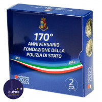 2 euros commémorative ITALIE 2022 - 170 ans de la Police Nationale Italienne - Belle Épreuve