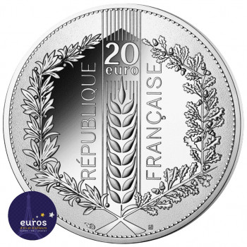 Revers de la pièce de 20 euros commémorative FRANCE 2022 - Blé - Argent 900‰ - UNC