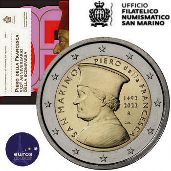 2 euros commémorative SAINT MARIN 2022 - Piero della Francesca - BU - copright autorisation E274  845