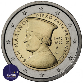 2 euros commémorative SAINT MARIN 2022 - Piero della Francesca - BU - copright autorisation E274  845
