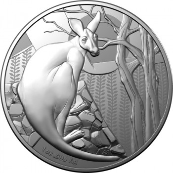 AUSTRALIE 2022 - 1$ AUD - Série kangourou, Majesté de l’intérieur FRUNC - Argent - UNC