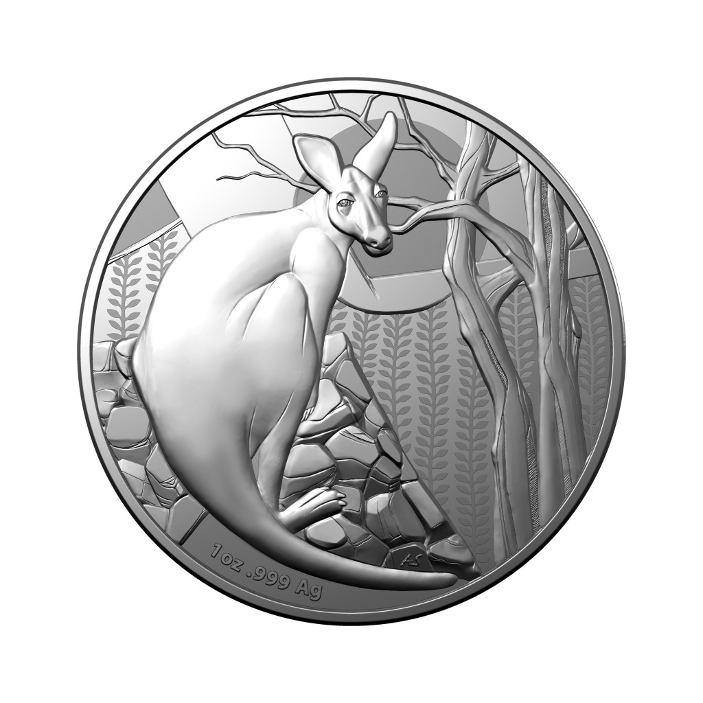 AUSTRALIE 2022 - 1$ AUD - Série kangourou, Majesté de l’intérieur FRUNC - Argent - UNC
