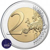 Revers de la pièce de 2 euros commémorative LETTONIE 2022 - Culture Financière - UNC