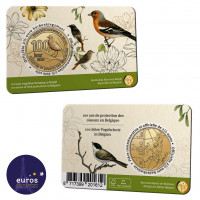 Coincard FL 2,5 euros Belgique 2022 - 100 ans de protection des oiseaux en Belgique - BU avers et revers