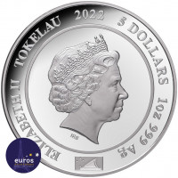 TOKELAU - 5$ NZD Reine Elizabeth II : Jubilé de Platine - 2022 - Argent - Belle Épreuve