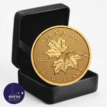 CANADA 2022 - Everlasting Maple Leaf - 10 dollars CAD - 1/20 oz d'or 999‰ - Belle Épreuve