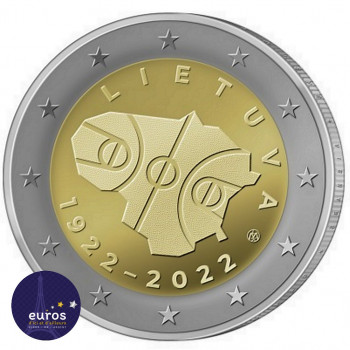 Pièce de 2 euros commémorative LITUANIE 2022 - 100 ans du Basket-Ball - UNC