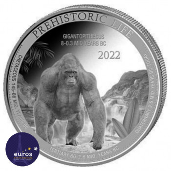 CONGO 2022 - Gigantopithèque - La Vie Préhistorique - 1oz argent