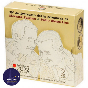 2 euros commémorative ITALIE 2022 - Falcone - Borsellino - Belle Épreuve