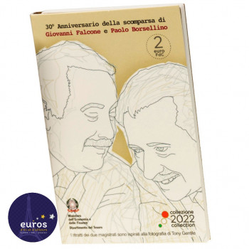 Coincard 2 euros commémorative ITALIE 2022 - Falcone - Borsellino - BU