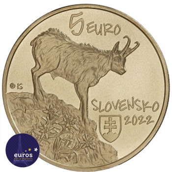 5 euros commémorative SLOVAQUIE 2022 - Le Chamois - UNC
