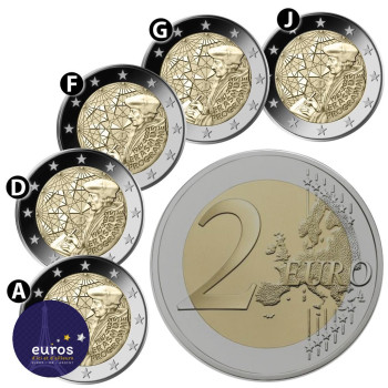 5 x 2 euros commémoratives ALLEMAGNE 2022 - ADFGJ - 35ème anniversaire Erasmus - UNC