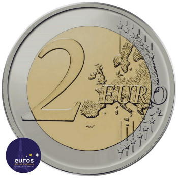 Revers de la pièce de2 euros commémorative ALLEMAGNE 2022 - 35ème anniversaire Erasmus - UNC